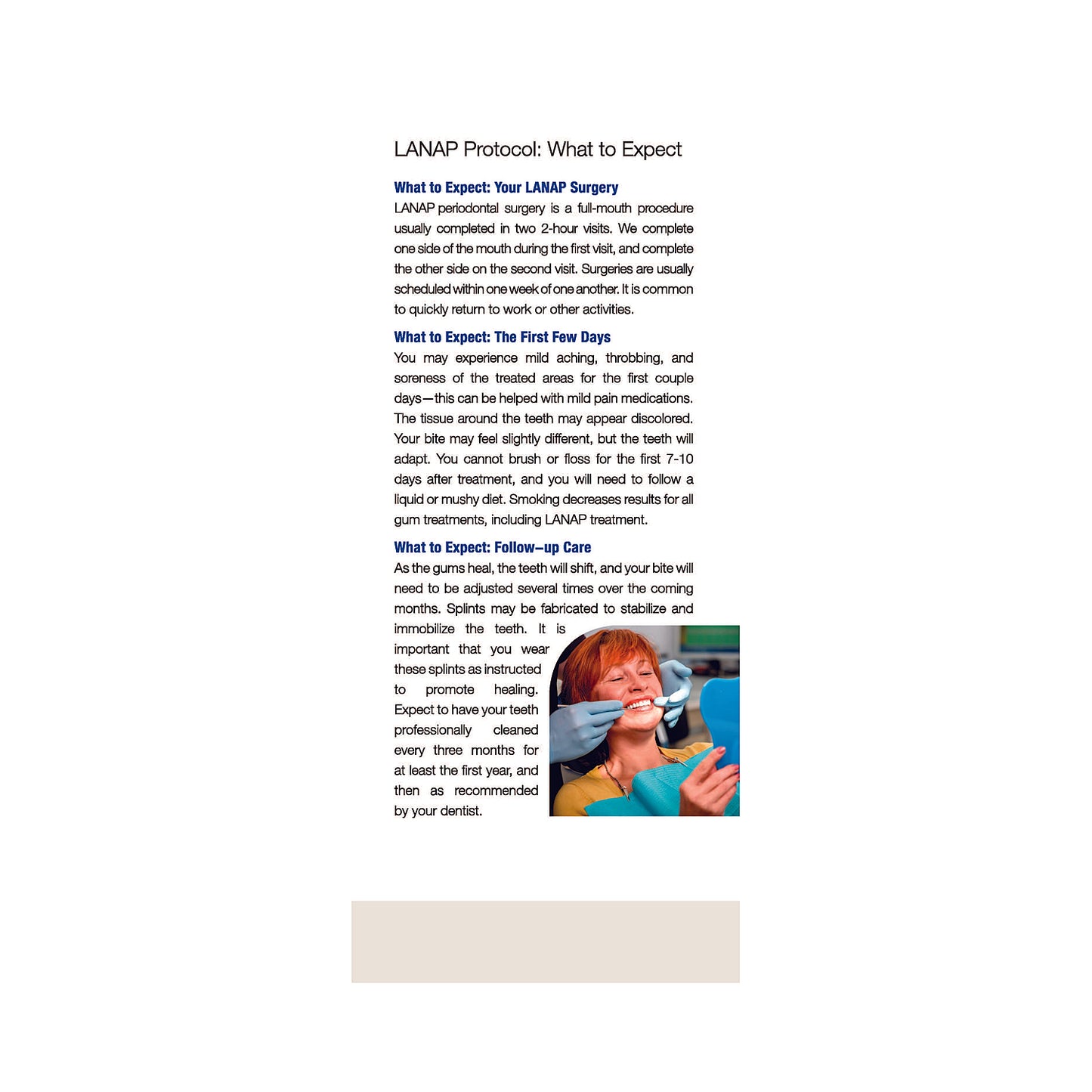 LANAP Protocol Patient Brochure - 25pk - ENGLISH/SPANISH