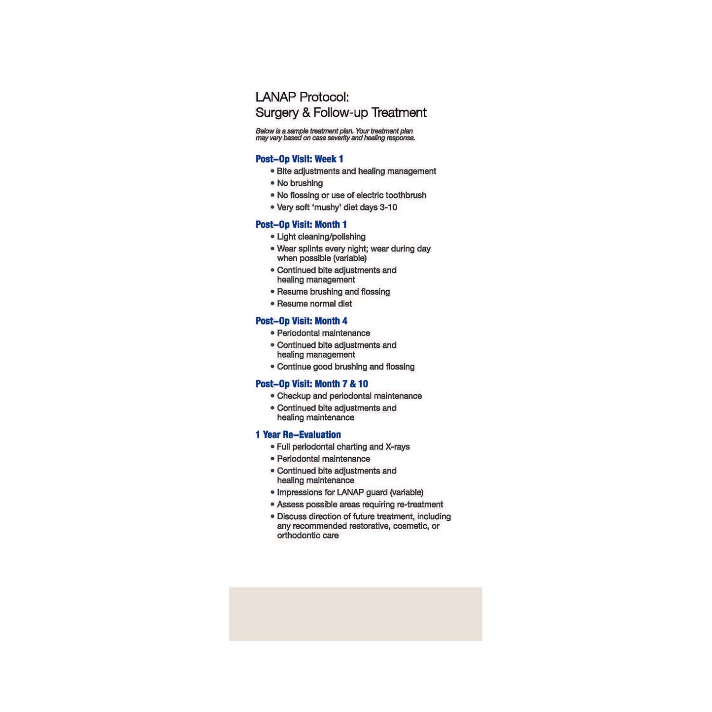 LANAP Protocol Patient Brochure - 25pk - ENGLISH/SPANISH