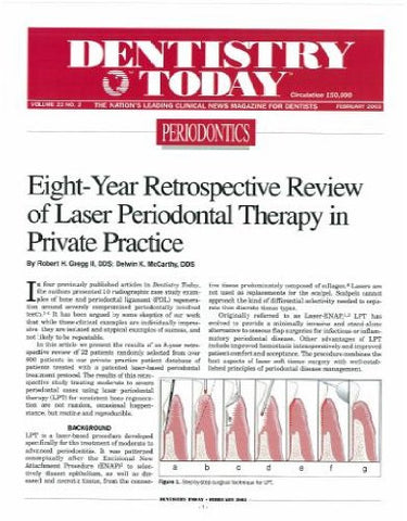 Reprint - Dentistry Today; February 2003 - Qty 25