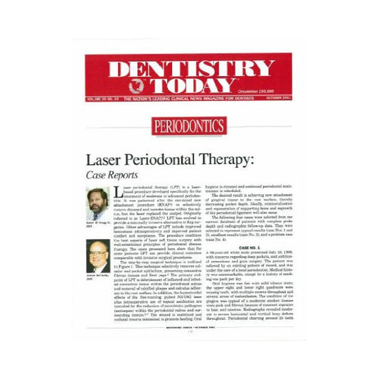 Reprint - Laser Periodontal Therapy: Case Reports - Dentistry Today - 25pk