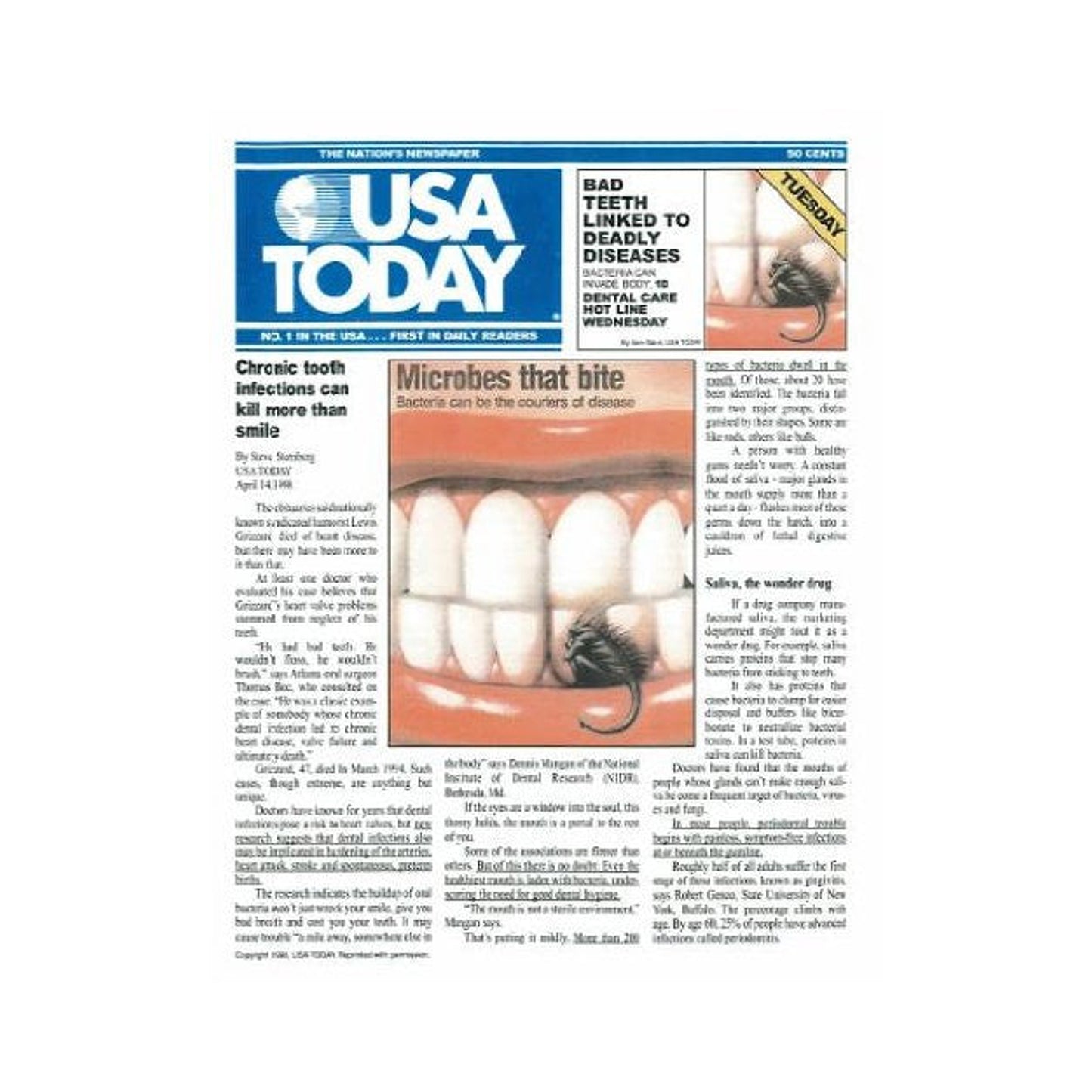 Reprint - Microbes That Bite - USA Today - 25pk