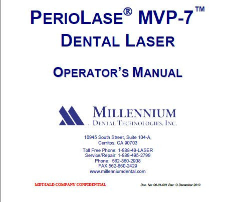 PerioLase MVP-7 Operators Manual