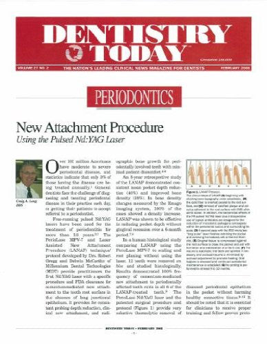 Reprint - Dentistry Today; February 2008 - Qty 25